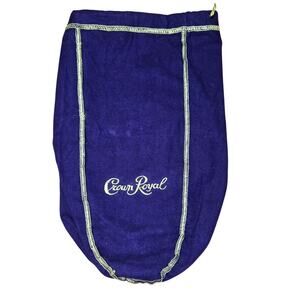 Lot of 5 Different Sizes Crown Royal Bags 13", 10", 9" Purple with Gold Pulls